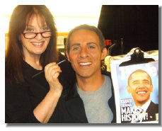 Barack Obama by Alan Park for Air Farce, Sharon Danley Makeup Specialist