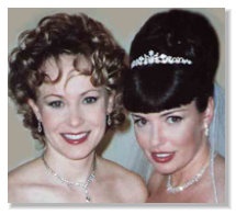 bridal glamour updo and curls